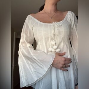 Boston Proper White Cotton Dress